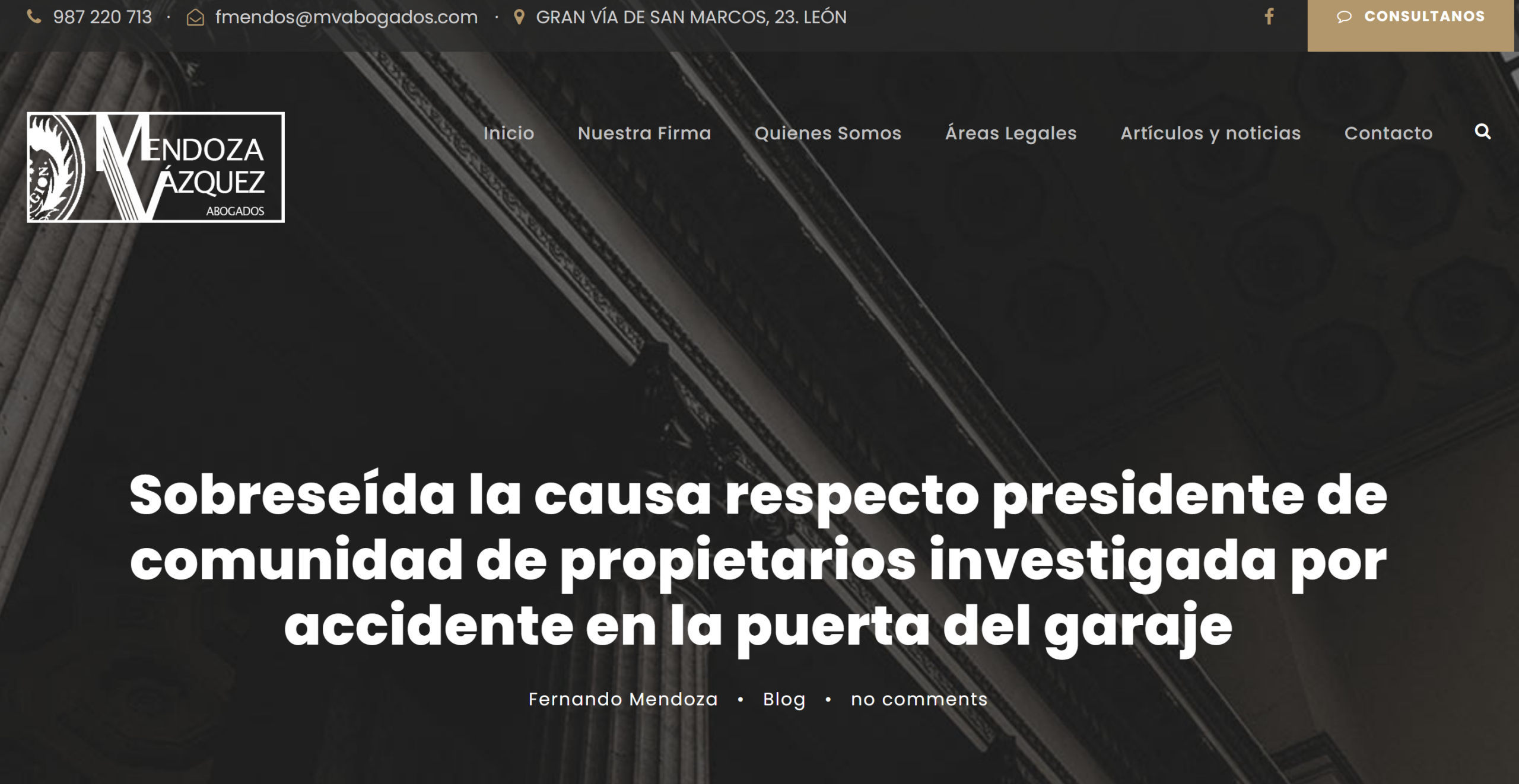 Sobreseída la causa respecto de la presidenta de una comunidad de propietarios investigada por accidente en una puerta de garaje