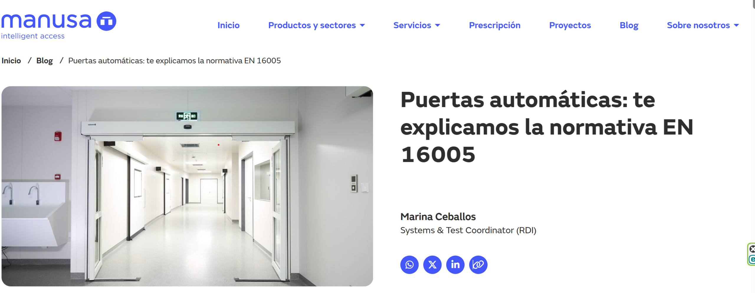 Puertas automáticas: te explicamos la normativa EN 16005